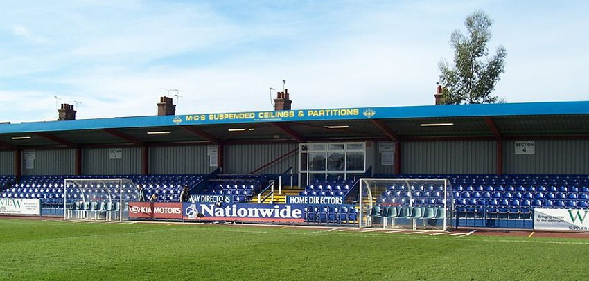 small football ground and stand