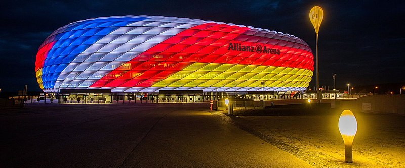 Allianz Arena Illuminated During the UEFA Nations league 2018-19 Group stage. Germany vs France