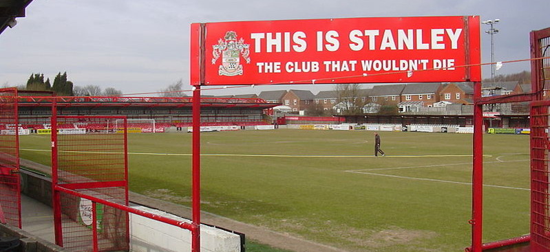 accrington stanley sign at stadium