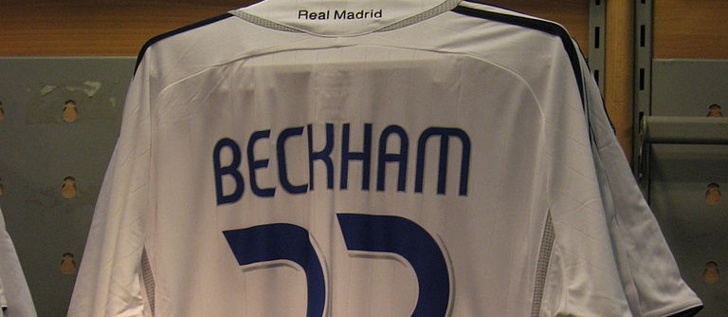 Beckham, heavily sponsored player