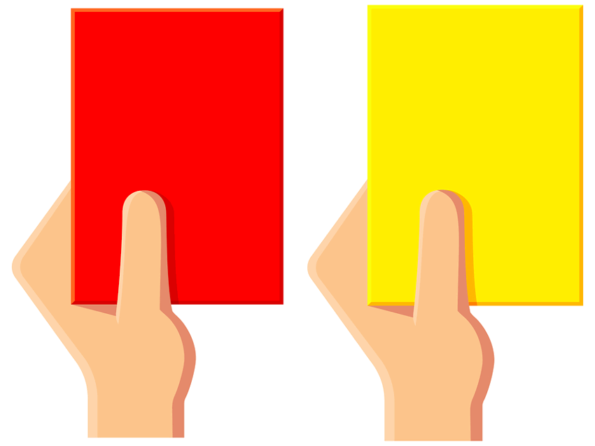 yellow and red cards