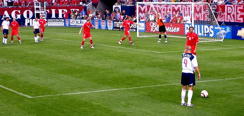 direct free kick on the edge of the penalty area