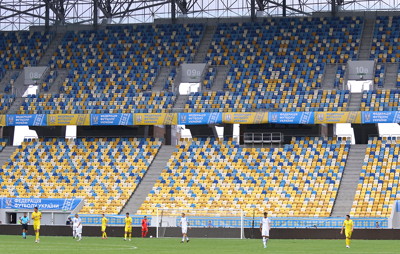 match in empty stadium