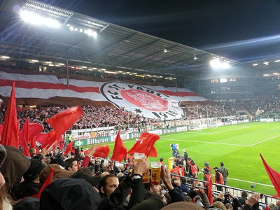 Millerntor-Stadion full at night