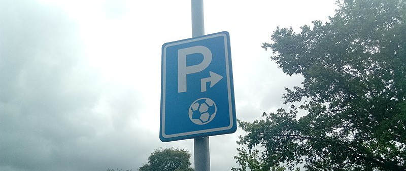 stadium official parking sign