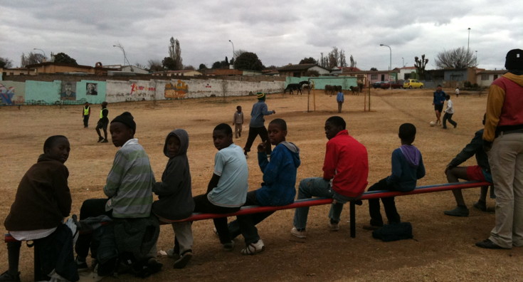 Substitutes bench in Soweto