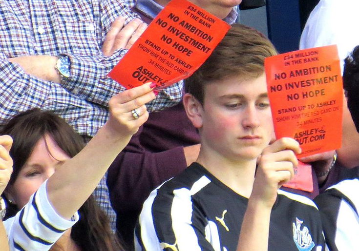 Mike Ashley Owner Protests at Newcastle FC