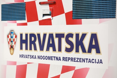 Croatian Football Association Logo on Bus