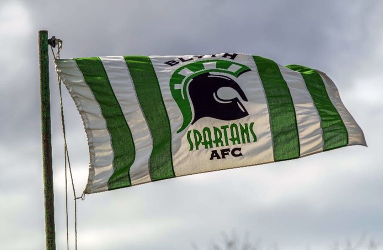 Blyth Spartans Flag at Croft Park Stadium