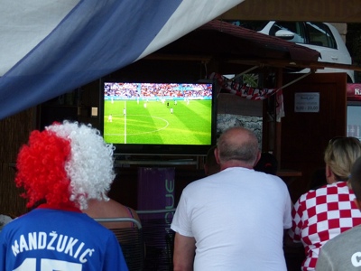 Croatians Watch Football on Day of Independence