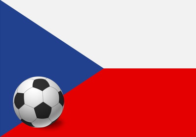 czech flag with football