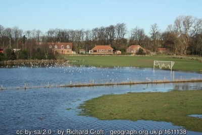 Flooded Football Pitch Bad Weather