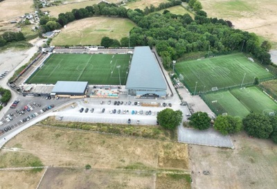 Hayes Lane Stadium from Above