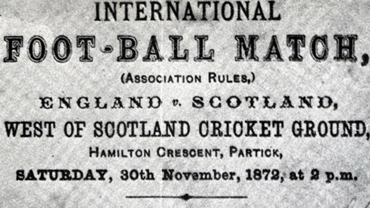 Scotland vs England Advert 1872