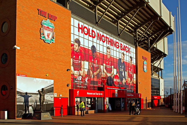Outside the Kop Stand