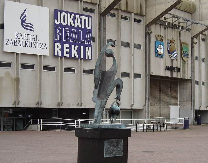 A Statue Outside The Stadium