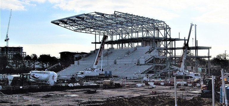 Brentford Community Stadium under construction