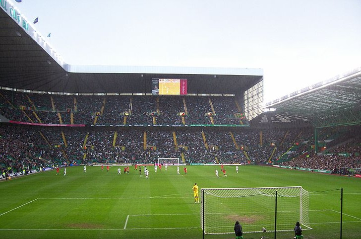 View from behind the goal