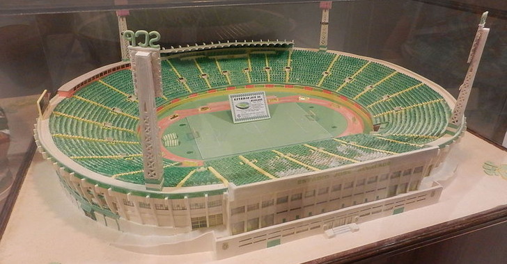 Sugar model of the old Estádio de Alvalade