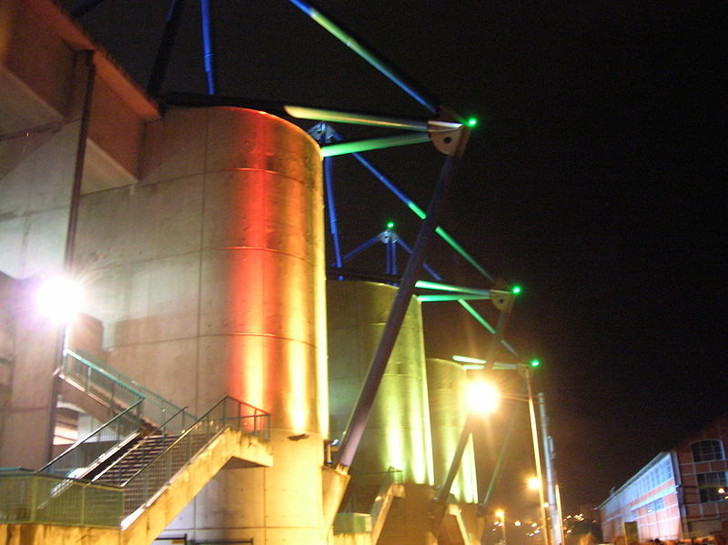 Lights outside stadium