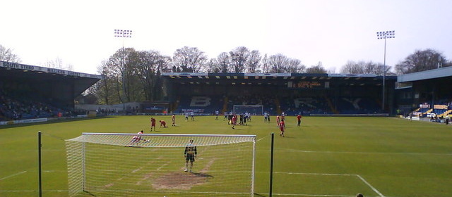 View from behind the goal