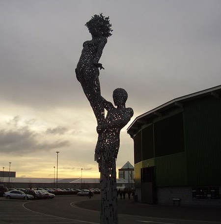 Sculpture at Keepmoat stadium