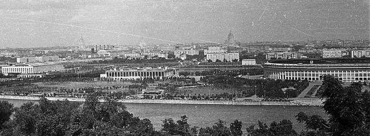 Luzhniki Stadium (left) in 1963