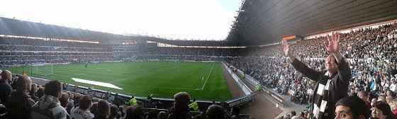 Panoramic taken from the south stand lower