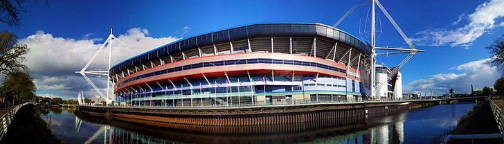 Panoramic view from the river