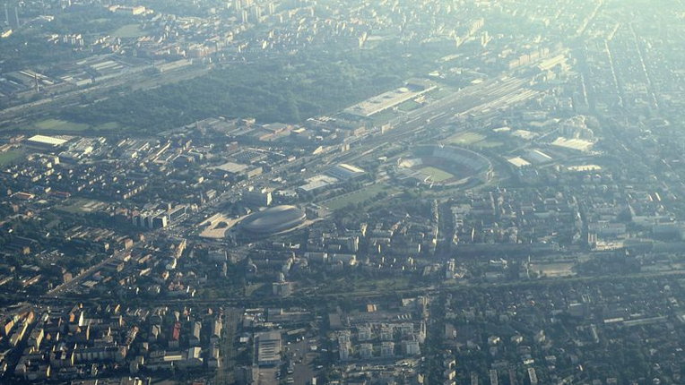 Old Puskas Ferenc Stadion Viewed From The Air