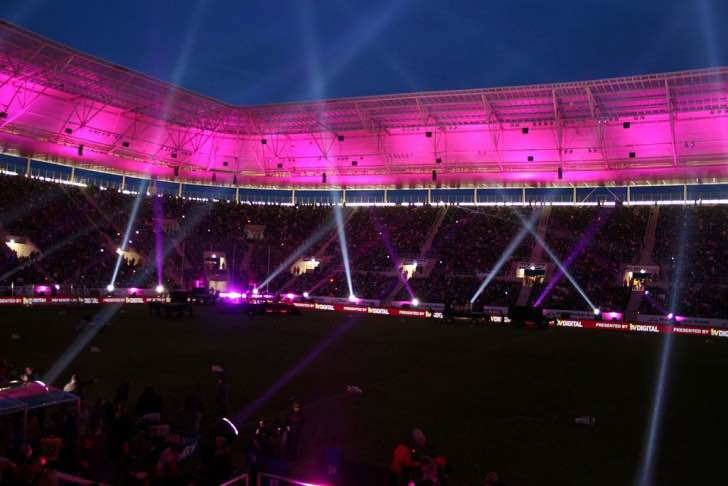 A Light Show In The Stadium