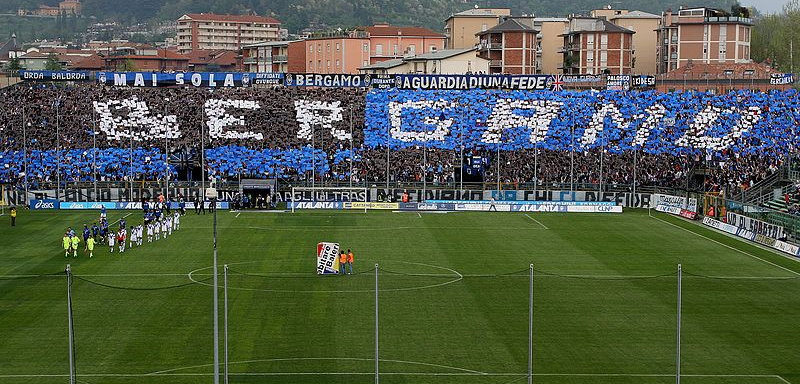 Match at the Stadio Atleti Azzurri d 'Italia