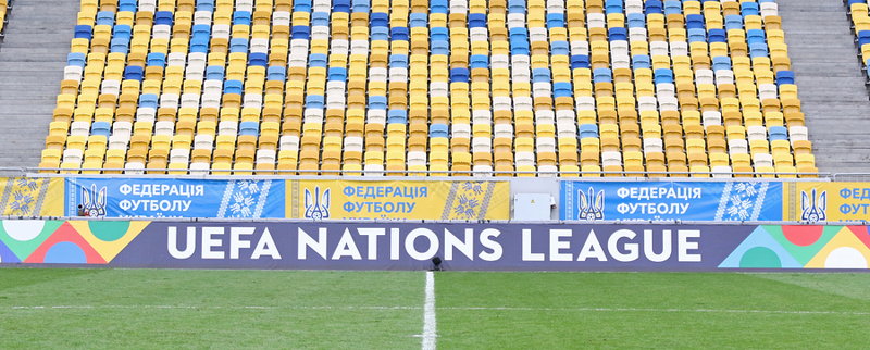nations league banner on the sidelines