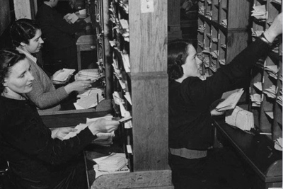 Women Sorting Pools Envelopes